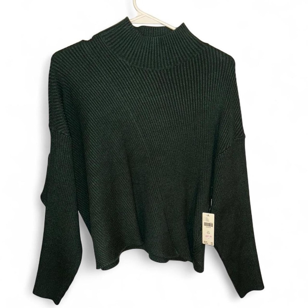 Anthropologie Deep Green Turtleneck Sweater